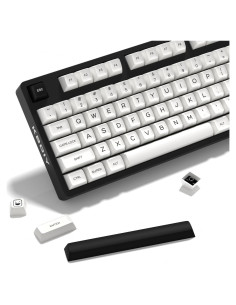 Juego de Teclas PBT Doble Tiro KBDiy Bow 160 Teclas Negras y Blancas