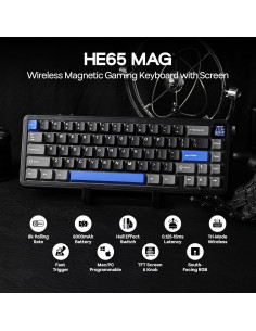 Teclado Inalámbrico EPOMAKER HE65 Magnético 8000mAh Negro 2