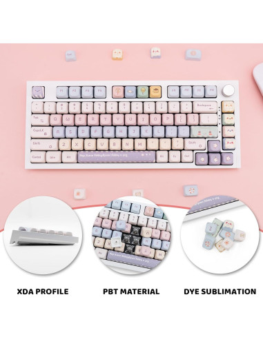 Juego de Teclas PBT Caramelo 138 Teclas Perfil XOA para Mecánicos