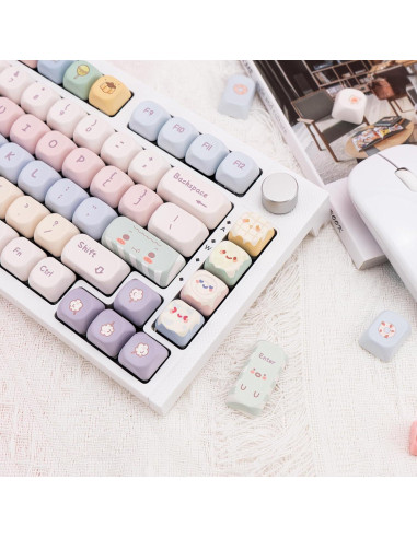 Juego de Teclas PBT Caramelo 138 Teclas Perfil XOA para Mecánicos