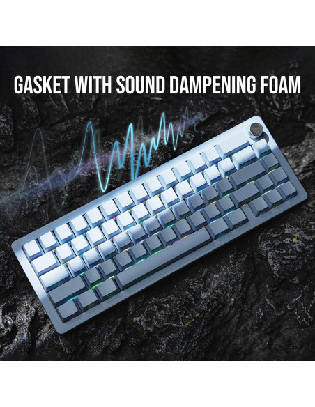 Teclado Mecánico Inalámbrico EPOMAKER Tide65 Azul 65% QMK/VIA Teclado Mecánico Inalámbrico EPOMAKER Tide65 Azul 65% QMK/VIA