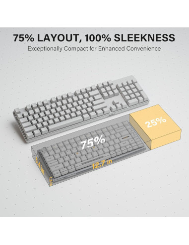 Teclado Mecánico Inalámbrico Durgod K710 84 Teclas Bluetooth