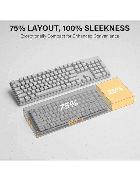 Teclado Mecánico Inalámbrico Durgod K710 84 Teclas Bluetooth