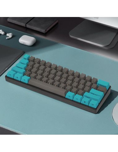 Teclas mecánicas PBT Happy Balls 60% Azul y Gris para MX