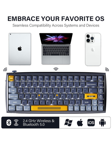 Teclado Mecánico Inalámbrico Durgod K710 84 Teclas Bluetooth