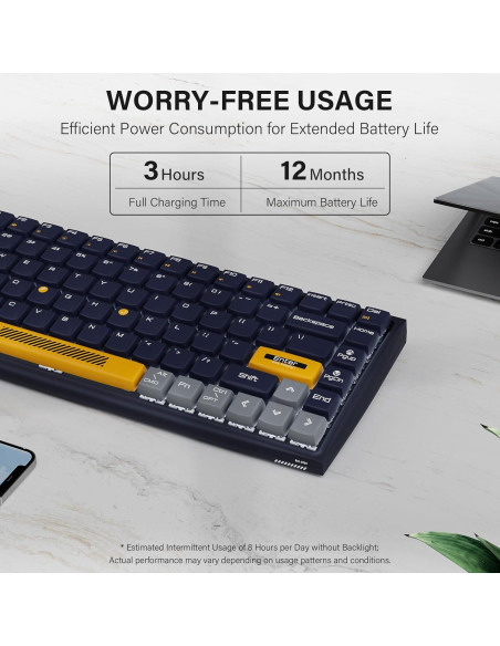 Teclado Mecánico Inalámbrico Durgod K710 84 Teclas Bluetooth