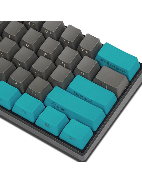 Teclas mecánicas PBT Happy Balls 60% Azul y Gris para MX