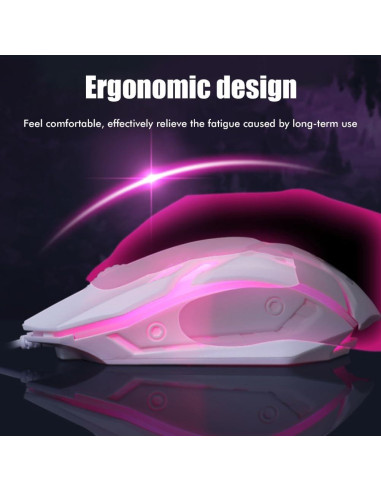 Combo Teclado y Ratón Gaming LED Sanpyl Negro 104 Teclas