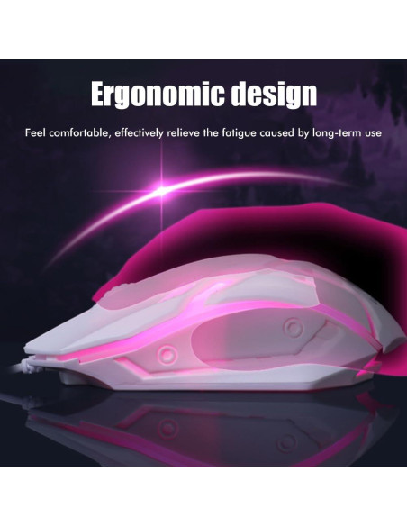 Combo Teclado y Ratón Gaming LED Sanpyl Negro 104 Teclas