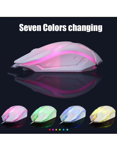 Combo Teclado y Ratón Gaming LED Sanpyl Negro 104 Teclas