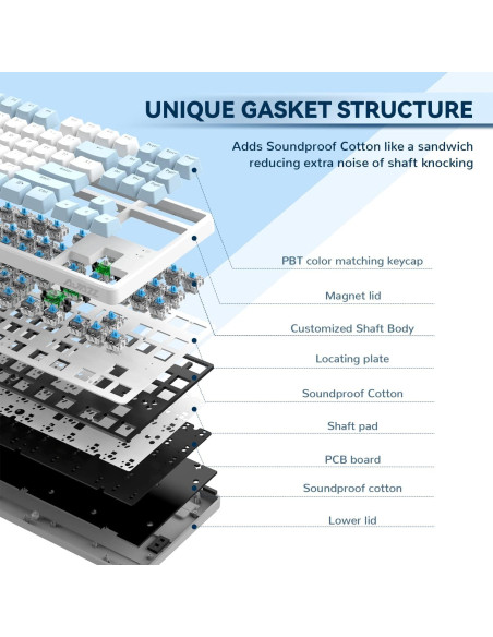 Teclado Mecánico Gaming A.JAZZ AK873 TKL 87 Teclas RGB