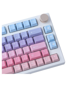 Conjunto de Teclas Mecánicas JOMKIZ PBT 129 Teclas Rosa Púrpura