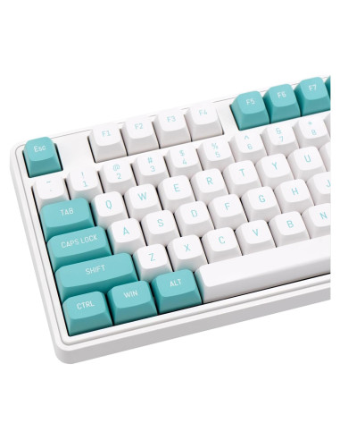 Teclas PBT Verdes y Blancas GEKUCAP 150 Teclas CSA