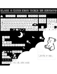 Juego de Teclas PBT 151 Teclas GEKUCAP Tema Osos Cherry 2