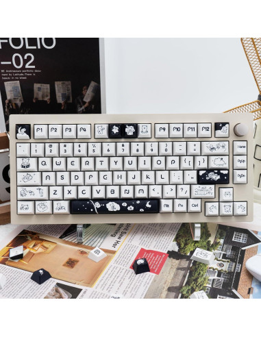 Juego de Teclas PBT 151 Teclas GEKUCAP Tema Osos Cherry