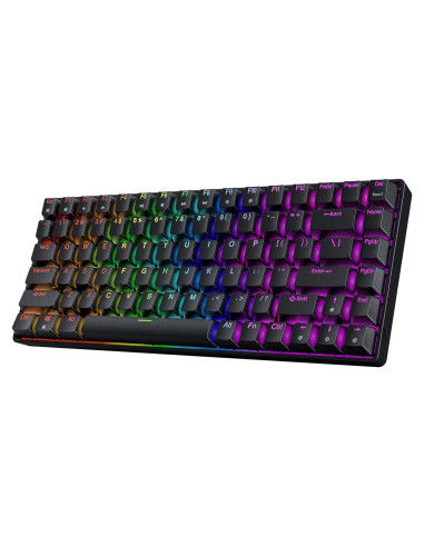 Teclado Mecánico HK Gaming GK75 75% Hotswap RGB Negro