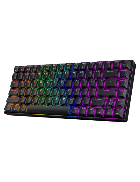 Teclado Mecánico HK Gaming GK75 75% Hotswap RGB Negro