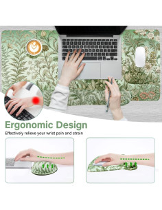 Alfombrilla de Teclado y Ratón MOSISO Ergonómica 90x40cm 2