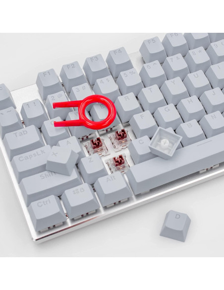 Teclado Mecánico Granvela Teclas ABS 104 Claves Gris Claro