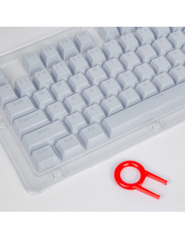 Teclado Mecánico Granvela Teclas ABS 104 Claves Gris Claro