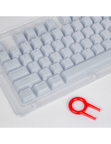 Teclado Mecánico Granvela Teclas ABS 104 Claves Gris Claro