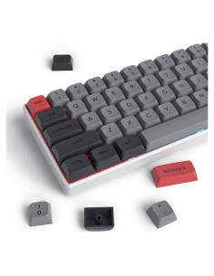 Conjunto de Teclas XDA PBT 134 Gris Rojo para Teclados Mecánicos