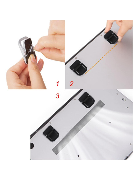 Soporte Mini para Laptop LiPang - 2 Piezas, Aluminio, Negro