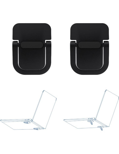Soporte Mini para Laptop LiPang - 2 Piezas, Aluminio, Negro