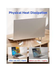 Soporte de Laptop Ergonómico HYDOOD Plegable 11.6-17" Plata 2