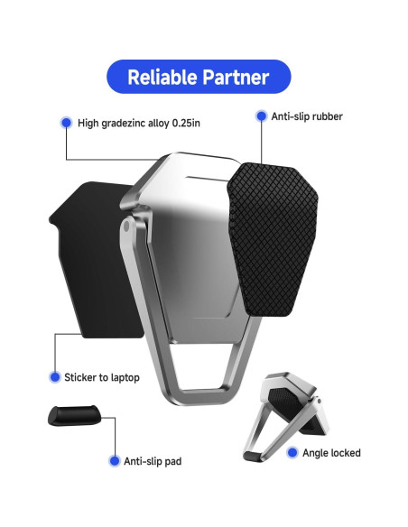 Soporte de Laptop Ergonómico HYDOOD Plegable 11.6-17" Plata