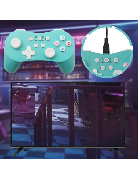 Controlador Pro Inalámbrico Suifaqi para Nintendo Switch Verde