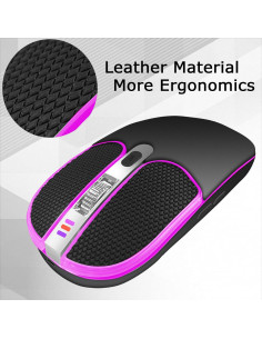 Ratón Inalámbrico Ergonomico TONGLIYUAN DM-106 Negro LED RGB 2