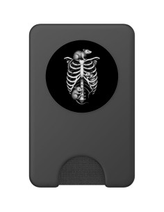 PopWallet Magnético PopSockets con Diseño Goth Rata sobre Caja Torácica 2