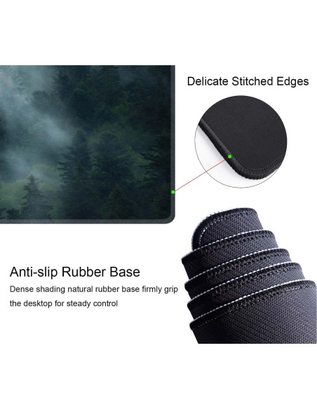 Alfombrilla de Ratón Wasica KUN-XLPAD-8196 800x300mm Antideslizante