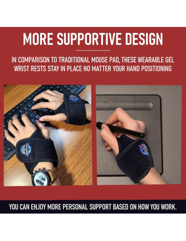 Pads de Reposamuñecas Portátiles Ergonomicos EXPOPROX - 2 Piezas