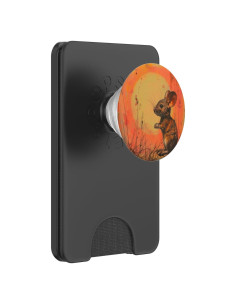 Carcasa PopSockets PopWallet Vintage Sunset MagSafe Negro