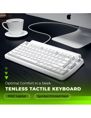 Teclado Táctil Pro Matias USB 2.0 Compacto para Mac