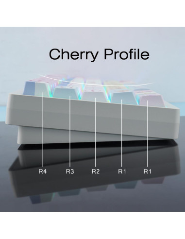 Conjunto de Teclas Kawaii PBT Tyrixki 136 Teclas Cherry MX