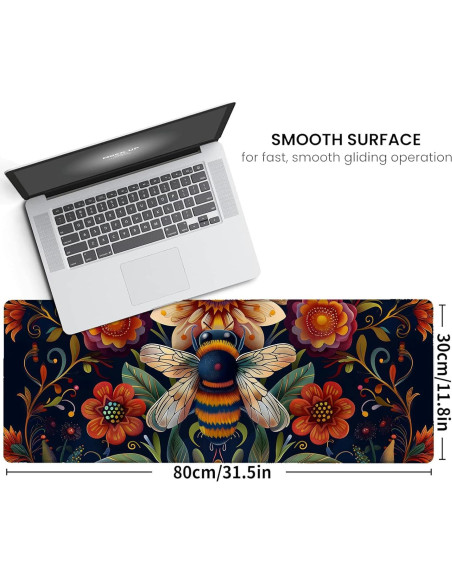 Alfombrilla de Ratón Grande MIEPOS Abeja 80x30 cm Antideslizante