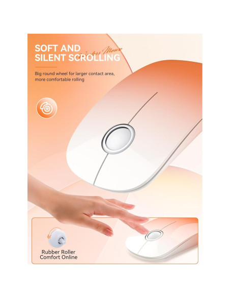 Ratón Inalámbrico RAPIQUE R306 Naranja Degradado 1600 DPI