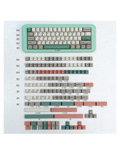 Juego de Teclas Mintcaps 9009 Gris Beige 192 Teclas Cherry