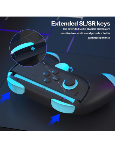 Agarraderas Ergonómicas HeatFun para Joy-Con Switch 2 - Negro