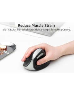 Ratón Vertical Ergonómico Rapoo EV250 Inalámbrico 800-1600 DPI 2