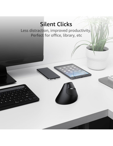 Ratón Vertical Ergonómico Rapoo EV250 Inalámbrico 800-1600 DPI