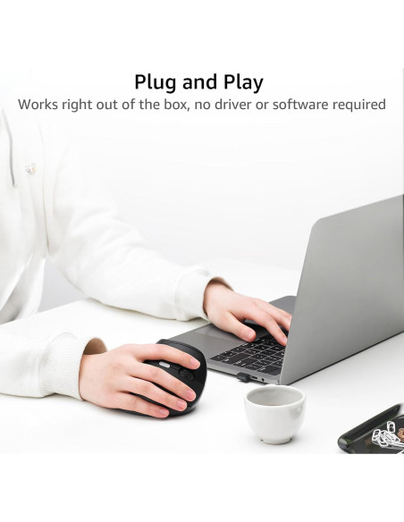 Ratón Vertical Ergonómico Rapoo EV250 Inalámbrico 800-1600 DPI