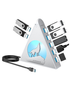 Hub USB 3.0 JoyReken de 7 Puertos Vertical Plata 0.61m