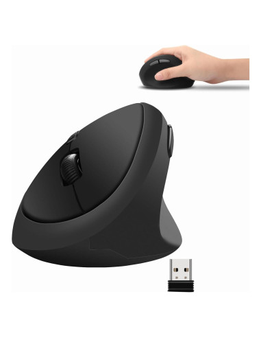 Ratón Inalámbrico Ergonómico Super Space 1600 DPI Negro