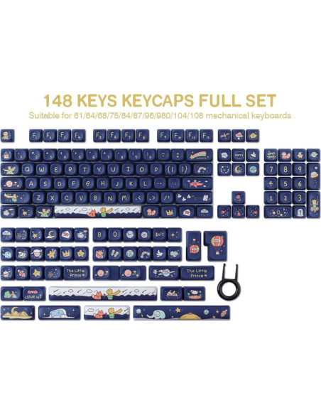 Juego de Teclas PBT 148 Teclas del Principito MOA Cherry MX