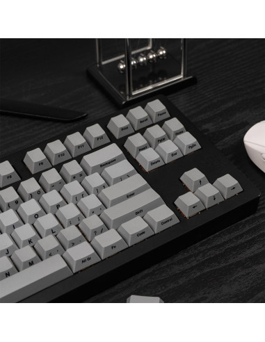 Juego de Teclas Grises PBT Mintcaps 107 Teclas para Mecánicos