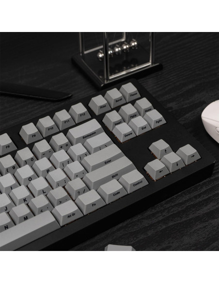 Juego de Teclas Grises PBT Mintcaps 107 Teclas para Mecánicos